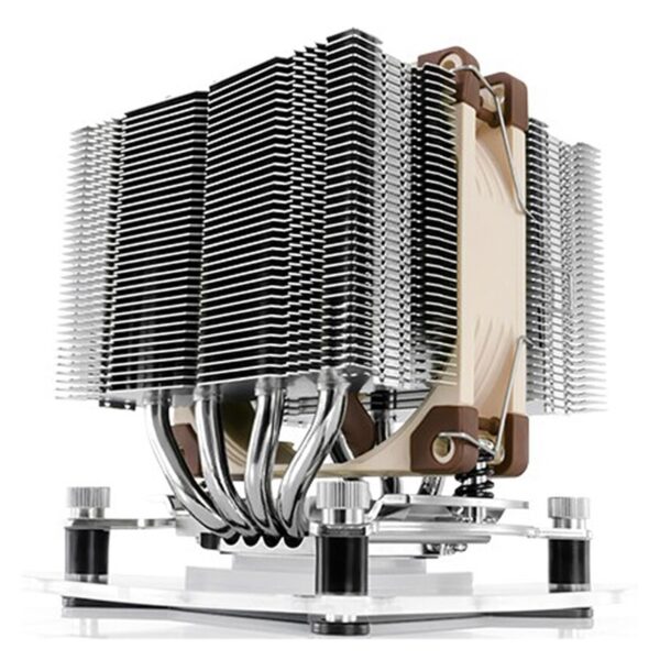EKFVNIQQ NH-D9L CPU Cooler with 4 Heat Pipes (Multi-Platform 115X/AMD/double Tower Cooler/Comb Memory Compatible/Height 11CM), NO RGB, Brown
