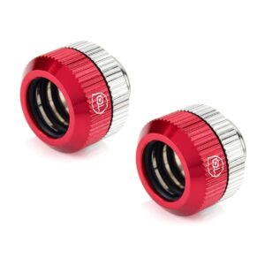 Touchaqua Dual O-Ring G1/ 4 Inch Hard Tube OD 12mm Fitting Fastener (Red) TA-DOTFH1218-RD