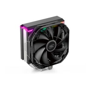 WYH PC Cooler Premium CPU Cooler 140mm Quiet PWM Fans 5 Contact Heatpipes ARGB Top Cover Cable or Motherboard Control Supported Quiet Fan (Fan : Single Fan)