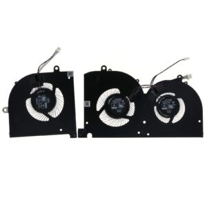 TRADOCK CPU+GPU Cooling Fan for MSI GS75 Stealth P75 Creator MS-17G1 MS-17G2, 7E+1 Micrometer, 4E+3 RPM, 4E+1 Decibels, 4-Pin, Forced Air, Laptop Cooling Fan