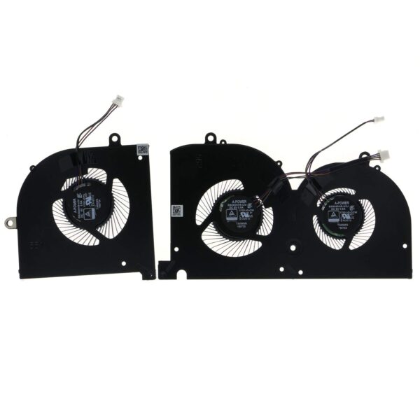TRADOCK CPU+GPU Cooling Fan for MSI GS75 Stealth P75 Creator MS-17G1 MS-17G2, 7E+1 Micrometer, 4E+3 RPM, 4E+1 Decibels, 4-Pin, Forced Air, Laptop Cooling Fan