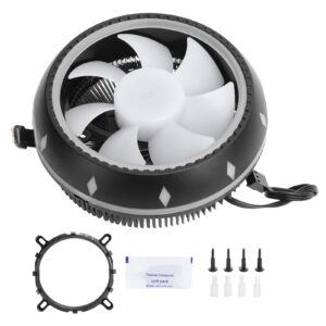 BTSEURY CPU Cooler, RGB CPU Cooling Fan, Desktop Host Cooling Fan Heatsink Silent Computer Supplies Q2 UFO