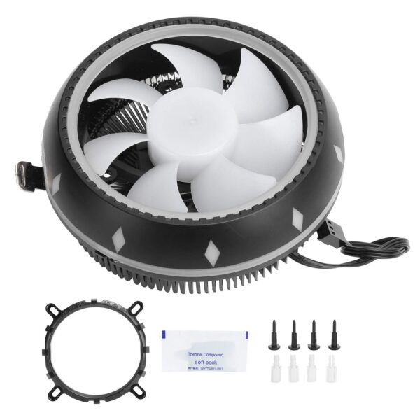 BTSEURY CPU Cooler, RGB CPU Cooling Fan, Desktop Host Cooling Fan Heatsink Silent Computer Supplies Q2 UFO