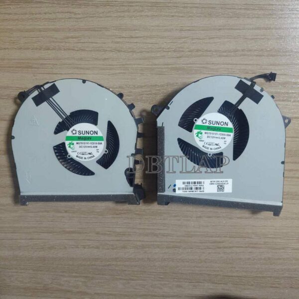 DBTLAP CPU and GPU Cooling Fan Compatible for HP OMEN 5 Plus 17-CB TPN-C144 MG75091V1-1C020-S9A DC12V 5.40W GPU 4Pin