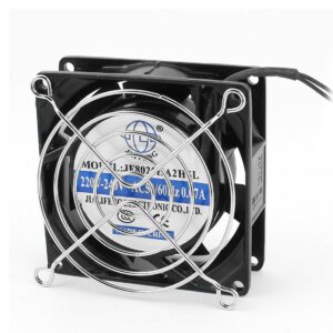 Qtqgoitem 80mm 25mm AC 220V-240V 0.07A 2 Wires Computer Case CPU Cooling Fan (Model: d87 b3f a65 9eb 6fc)