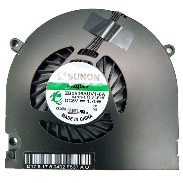 YUNDIAN CPU Cooling Fan for Apple MacBook Pro 13" Unibody A1278 A1280 ZB0506AUV1-6A 2008-2012 Replacement