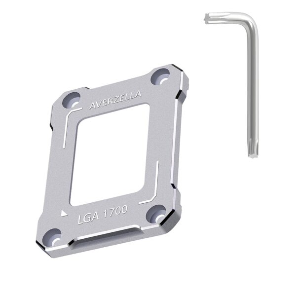 AVERZELLA Intel 12th/13th Generation Contact Frame,CPU Retrofit Kit for LGA 1700, 1700-BCF Anti-Bending Buckle Stand, Compatible with Water/Air Cooling, CNC Process Aluminum CPU Fixed Fastener
