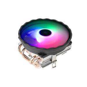 WYH PC Cooler CPU Air Cooler Compact Multi-Compatible CPU Cooler 4 Continuous Direct Contact Heat Pipes CPU Fan with 120mm Silent Fan Quiet Fan