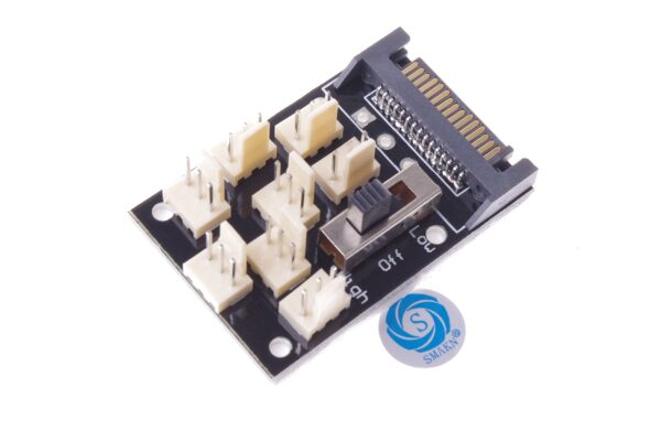 SMAKN PC FAN HUB temperature-controlled supports 8 Ports 12V 3pin Fan Cable