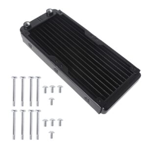 Aluminum Water Cooling Radiator 10 Tubes Heat Exchanger CPU Heatsink Fast Heat Dissipation for PC Computer Liquid Cooling Heat Sink