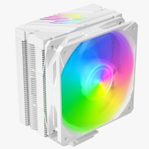 upHere S5C4 CPU Air Cooler LGA 1700 Ready 5 Heat Pipes 120mm PWM Processor Cooler for Intel LGA 1700/1200/115X AMD Universal Socket with 5V ARGB SYNC Auto RGB,White