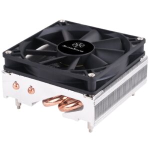 SilverStone Technology SST-AR11 SFF 95 Watt Intel 115X CPU Cooler with 4 heat pipe design at only 47mm tall AR11