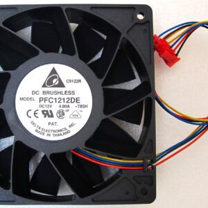 Delta PFC1212DE-PWM 120x38mm PWM 12V Ultra High speed DC Fan 253 CFM Bare Wire