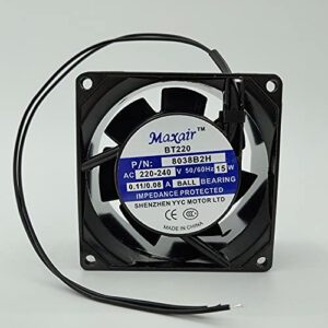 for Maxair BT220 8038B2H 220-240V 0.11-0.08A 15W 8038 Cabinet Cooling Fan