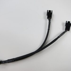 3-Pin Computer Case Cooling Fan Y-Splitter Cable with Black Sleeve