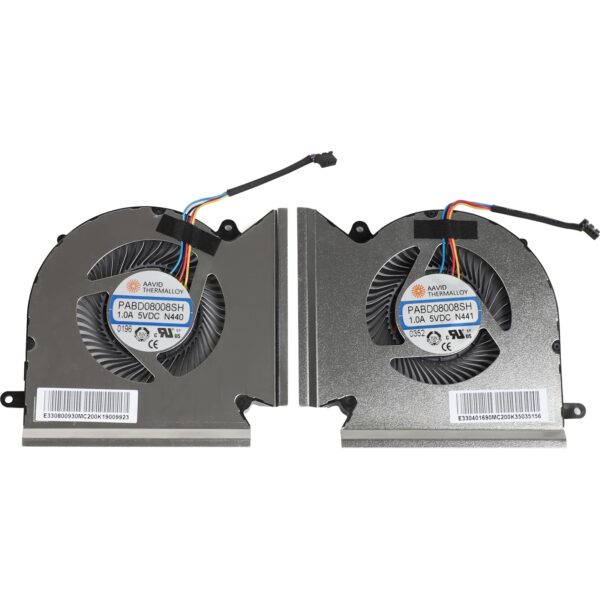 Replacement New CPU+GPU Cooling Fan for MSI GE66 GP66 GL66, GE66 10SGS 10SF 10SFS, GP66 10UH 10UG 11UG 11UE, GL66 MS-1541 MS-1542 PABD08008SH N440 N441 DC5V 1.0A